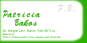 patricia bakos business card